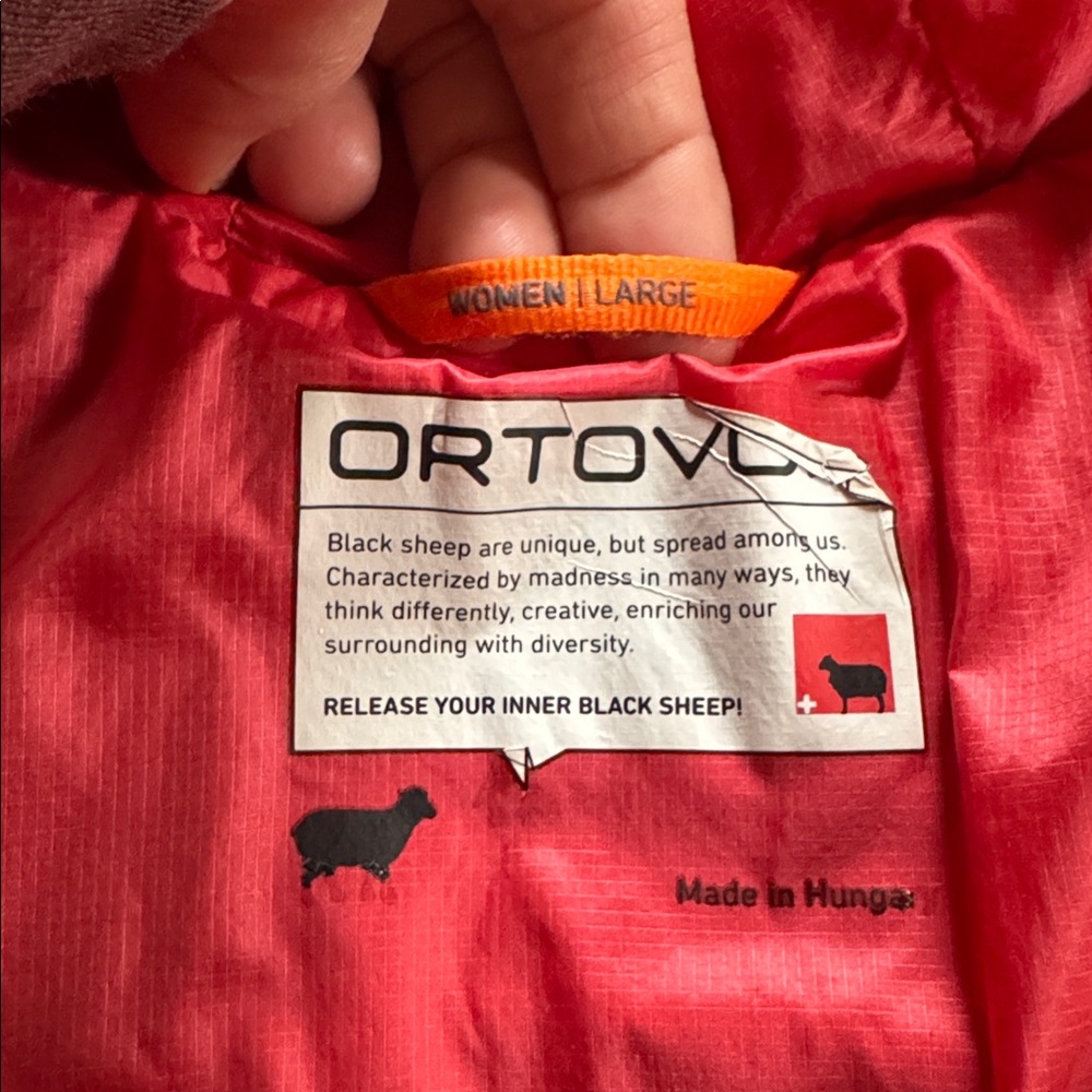 Ortovox Swisswool Verbier parka wool ski jacket berry red women’s large amazing - Picture 8 of 16